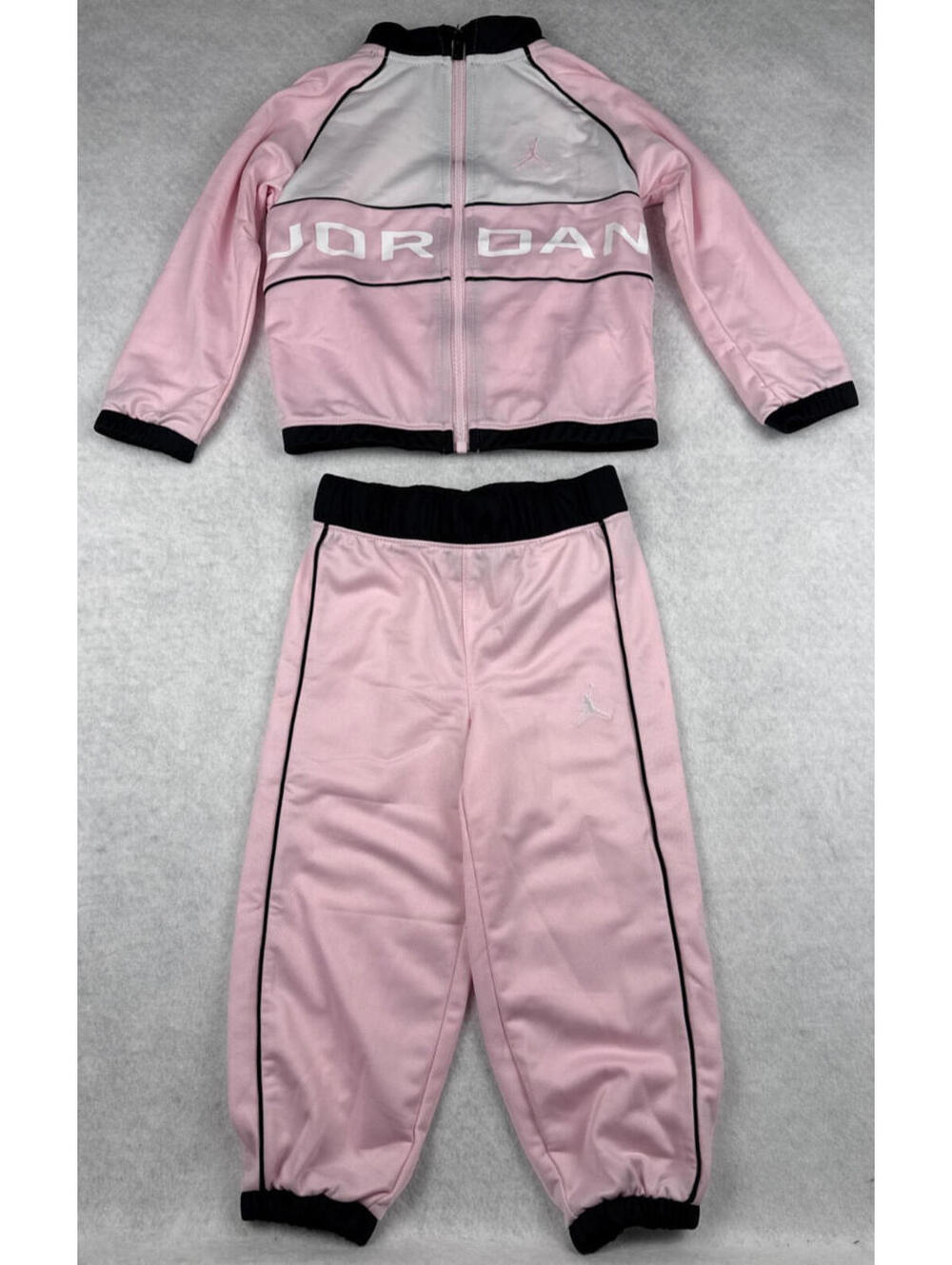 Jordan 18M Girls Pink Tracksuit‎ Set Full Zip Jacket Jogger Pants 2PC NWT
